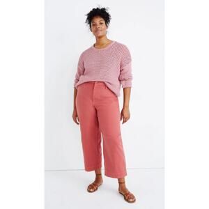 Madewell Curvy Slim Emmett Wide-Leg Crop Pants in New Copper